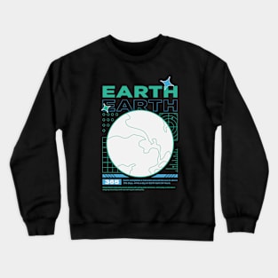 Planet Earth Solar System Galaxy Universe Cosmos Crewneck Sweatshirt